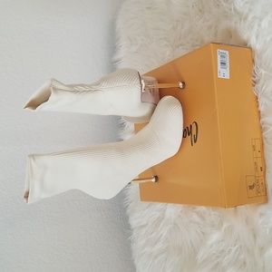 CHASE & CHLOE CHASE AND CHLOE Knit Stiletto Bootie